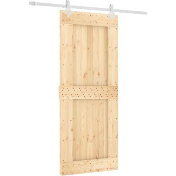 vidaXL-Schuifdeur-met-beslag-85x210-cm-massief-grenenhout