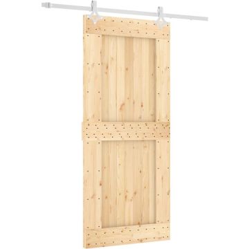 vidaXL-Schuifdeur-met-beslag-90x210-cm-massief-grenenhout