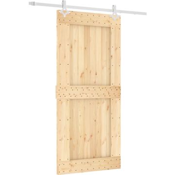 vidaXL-Schuifdeur-met-beslag-95x210-cm-massief-grenenhout