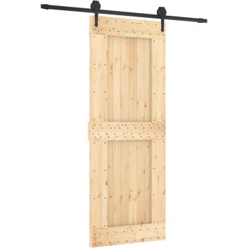 vidaXL-Schuifdeur-met-beslag-80x210-cm-massief-grenenhout