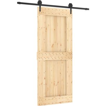 vidaXL-Schuifdeur-met-beslag-85x210-cm-massief-grenenhout