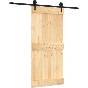 vidaXL-Schuifdeur-met-beslag-95x210-cm-massief-grenenhout