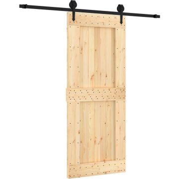 vidaXL-Schuifdeur-met-beslag-85x210-cm-massief-grenenhout