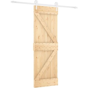 vidaXL-Schuifdeur-met-beslag-70x210-cm-massief-grenenhout