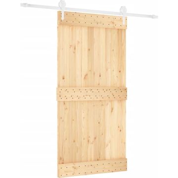 vidaXL-Schuifdeur-met-beslag-100x210-cm-massief-grenenhout