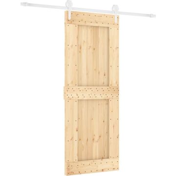 vidaXL-Schuifdeur-met-beslag-80x210-cm-massief-grenenhout