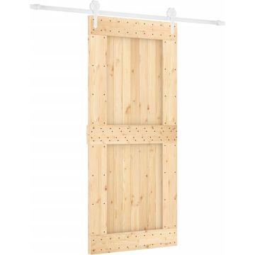 vidaXL-Schuifdeur-met-beslag-90x210-cm-massief-grenenhout