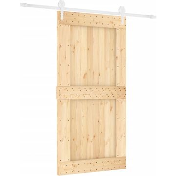 vidaXL-Schuifdeur-met-beslag-100x210-cm-massief-grenenhout