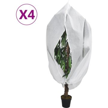 vidaXL-Plantenhoezen-met-ritssluiting-4-st-70-g/m²-1x1,55-m