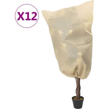 vidaXL-Plantenhoezen-met-trekkoord-12-st-70-g/m²-0,8x1-m