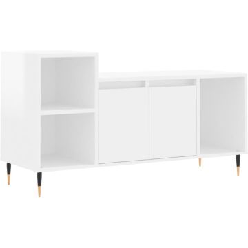 vidaXL-Tv-meubel-100x35x55-cm-bewerkt-hout-hoogglans-wit