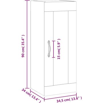 vidaXL-Hangkast-34,5x34x90-cm-hoogglans-wit