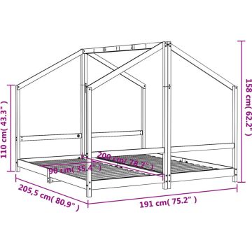 vidaXL-Kinderbedframe-2x(90x200)-cm-massief-grenenhout-zwart