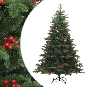 vidaXL-Kunstkerstboom-met-scharnieren-dennenappels-en-bessen-180-cm