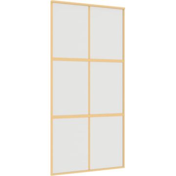 vidaXL-Schuifdeur-102,5x205-cm-mat-ESG-glas-en-aluminium-goudkleurig