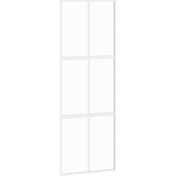 vidaXL-Schuifdeur-76x205-cm-gehard-glas-en-aluminium-wit