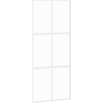 vidaXL-Schuifdeur-90x205-cm-gehard-glas-en-aluminium-wit