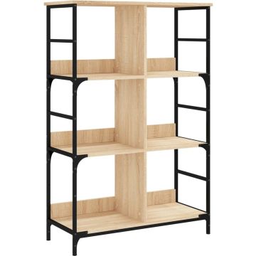 vidaXL-Boekenrek-78,5x33x117,5-cm-bewerkt-hout-sonoma-eikenkleurig