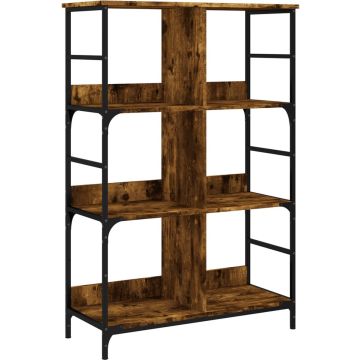 vidaXL-Boekenrek-78,5x33x117,5-cm-bewerkt-hout-gerookt-eikenkleurig