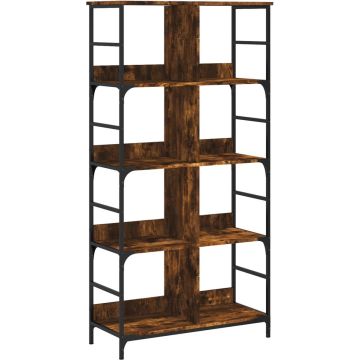 vidaXL-Boekenrek-78,5x33x153-cm-bewerkt-hout-gerookt-eikenkleurig