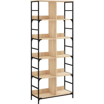 vidaXL-Boekenrek-78,5x33x188,5-cm-bewerkt-hout-sonoma-eikenkleurig