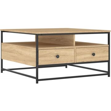 vidaXL-Salontafel-80x80x45-cm-bewerkt-hout-sonoma-eikenkleurig