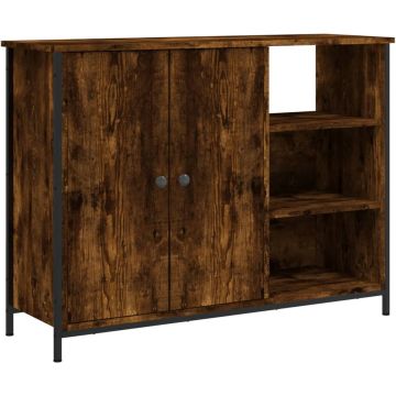 vidaXL-Dressoir-100x33x75-cm-bewerkt-hout-gerookt-eikenkleurig