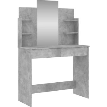 vidaXL-Kaptafel-met-spiegel-96x39x142-cm-betongrijs