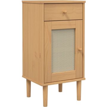 vidaXL-Dressoir-SENJA-rattan-look-80x35x80-cm-massief-grenenhout-bruin