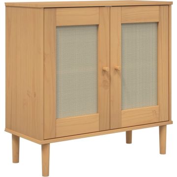 vidaXL-Dressoir-SENJA-80x35x80-cm-rattan-look-massief-grenenhout-bruin