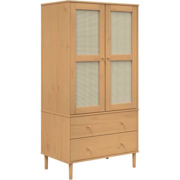 vidaXL-Kledingkast-SENJA-90x55x175-cm-rattan-look-grenenhout-bruin