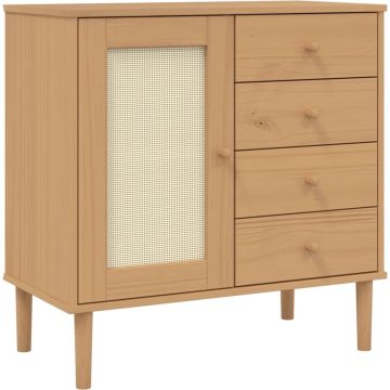 vidaXL-Dressoir-SENJA-80x40x80-cm-rattan-look-massief-grenenhout-bruin