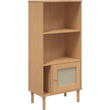 vidaXL-Boekenkast-SENJA-rattan-look-60x35x130-cm-grenenhout-bruin