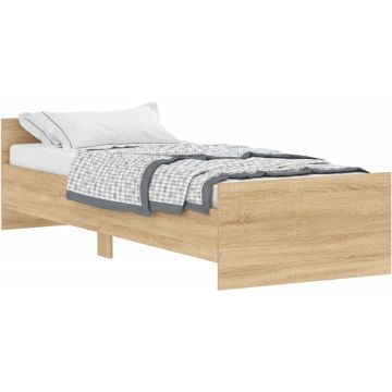 vidaXL-Bedframe-bewerkt-hout-sonoma-eikenkleur-75x190-cm-Small-Single