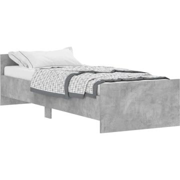 vidaXL-Bedframe-bewerkt-hout-betongrijs-75x190-cm-Small-Single