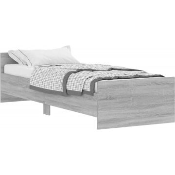 vidaXL-Bedframe-bewerkt-hout-grijs-sonoma-eiken-75x190-cm-Small-Single