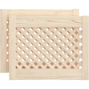 vidaXL-Kastdeuren-met-latwerk-2-st-49,5x39,5-cm-massief-grenenhout