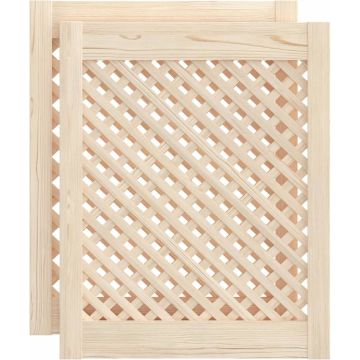 vidaXL-Kastdeuren-met-latwerk-2-st-49,5x61,5-cm-massief-grenenhout