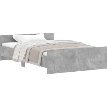 vidaXL-Bedframe-met-hoofd--en-voeteneinde-betongrijs-120x200-cm