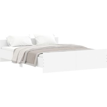 vidaXL-Bedframe-met-hoofd--en-voeteneinde-wit-160x200-cm