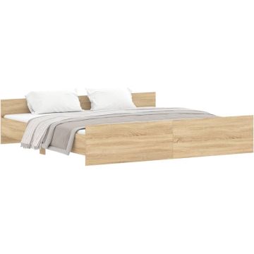 vidaXL-Bedframe-met-hoofd--en-voeteneinde-sonoma-eikenkleur-180x200-cm