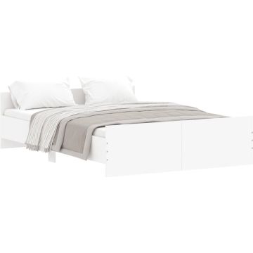 vidaXL-Bedframe-met-hoofd--en-voeteneinde-wit-140x190-cm