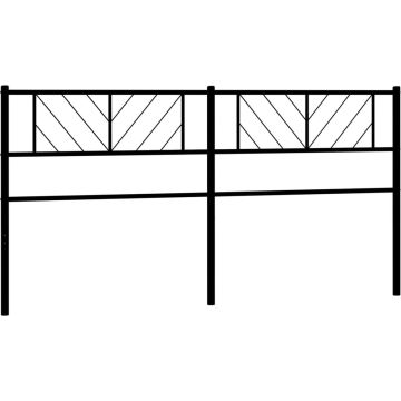 vidaXL-Hoofdbord-193-cm-metaal-zwart