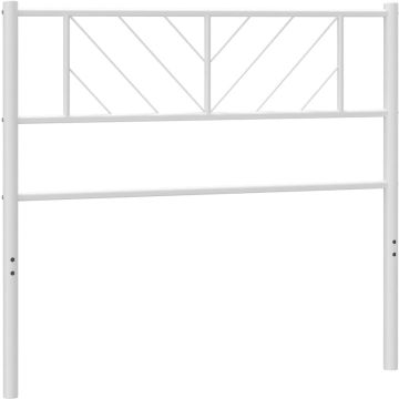 vidaXL-Hoofdbord-75-cm-metaal-wit