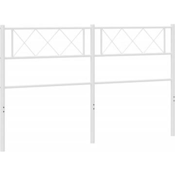 vidaXL-Hoofdbord-140-cm-metaal-wit