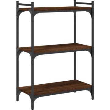 vidaXL-Boekenkast-3-laags-60x30x86-cm-bewerkt-hout-bruineikenkleurig