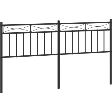 vidaXL-Hoofdbord-160-cm-metaal-zwart