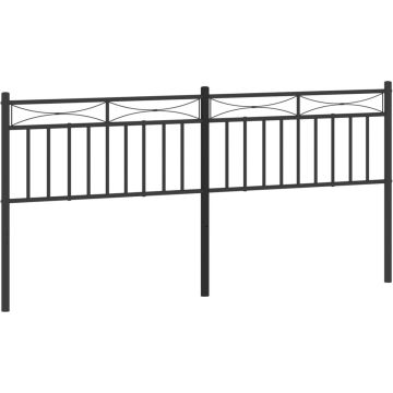 vidaXL-Hoofdbord-180-cm-metaal-zwart