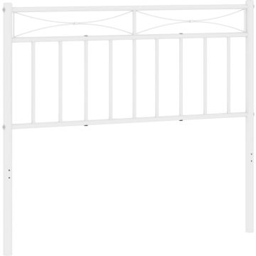 vidaXL-Hoofdbord-107-cm-metaal-wit