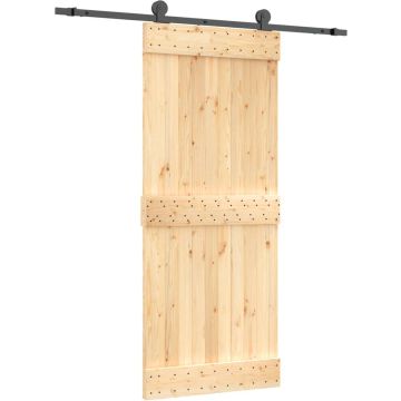 vidaXL-Schuifdeur-met-beslag-85x210-cm-massief-grenenhout